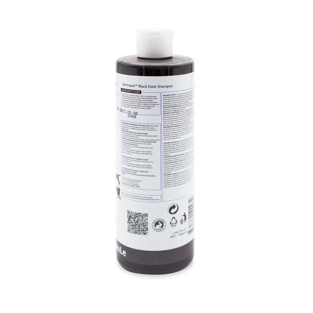 Purele Kedi ve Köpek Şampuanı Siyah Dermapet 450Ml