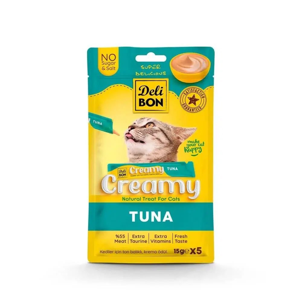 Delibon Creamy Kedi Ödül Maması Ton Balıklı 5*15 G