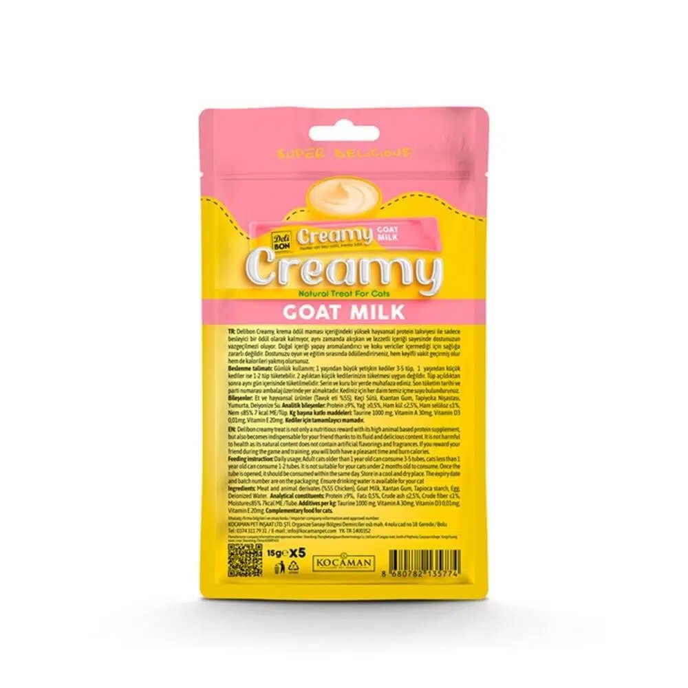 Delibon Creamy Kedi Ödül Maması Keçi Sütlü 5*15 G görsel 2