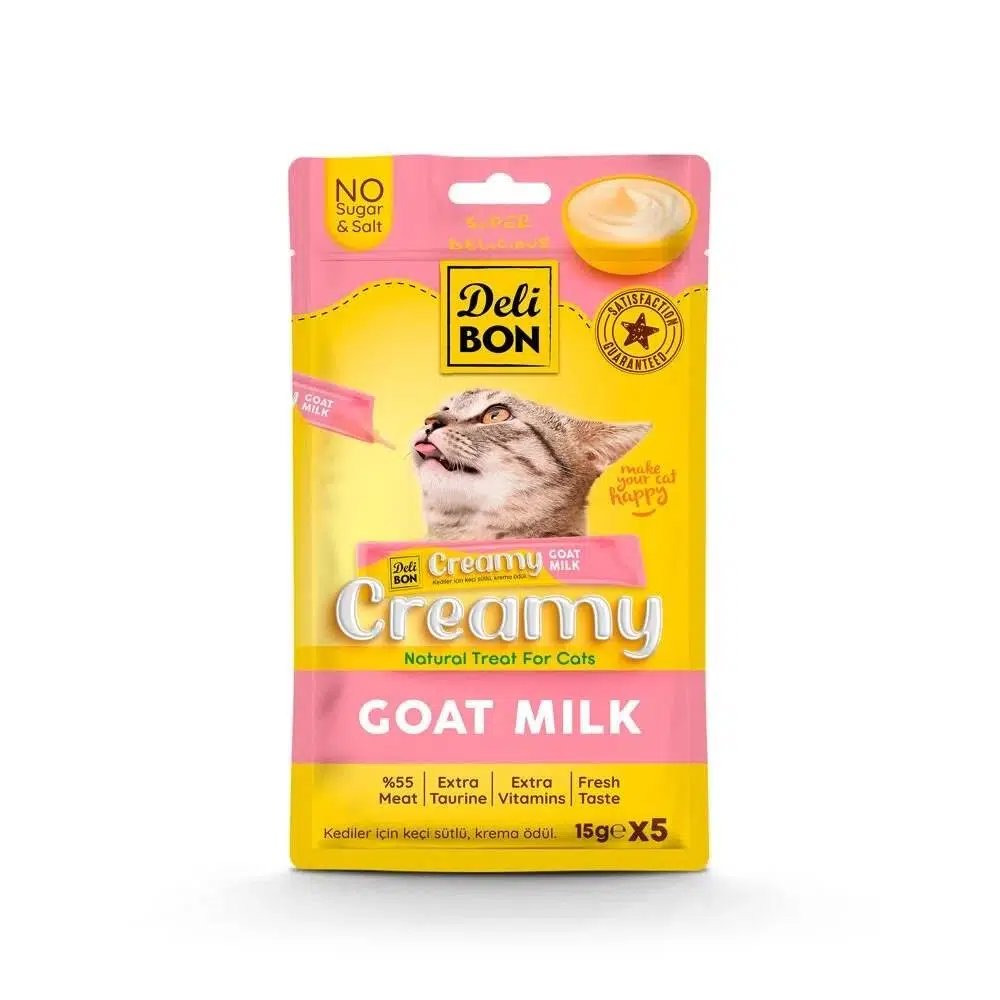 Delibon Creamy Kedi Ödül Maması Keçi Sütlü 5*15 G