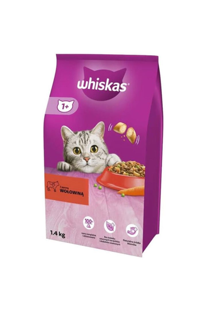 Whiskas Kedi Maması Sığır Etli 1.4 Kg görsel 4