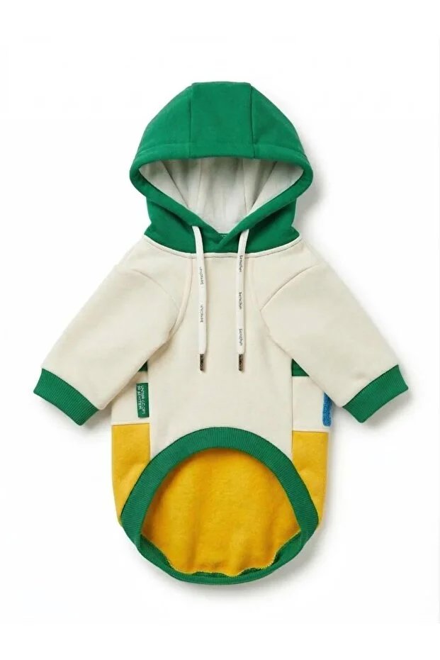 Benetton Sweatshirt Kapişonlu Sarı (M) görsel 2