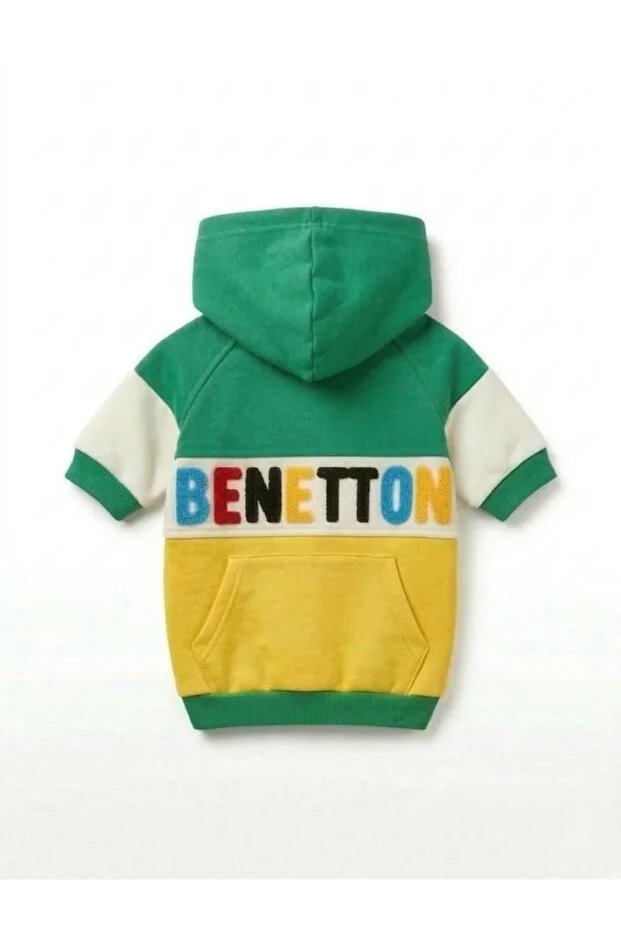 Benetton Sweatshirt Kapişonlu Sarı (M) görsel 3