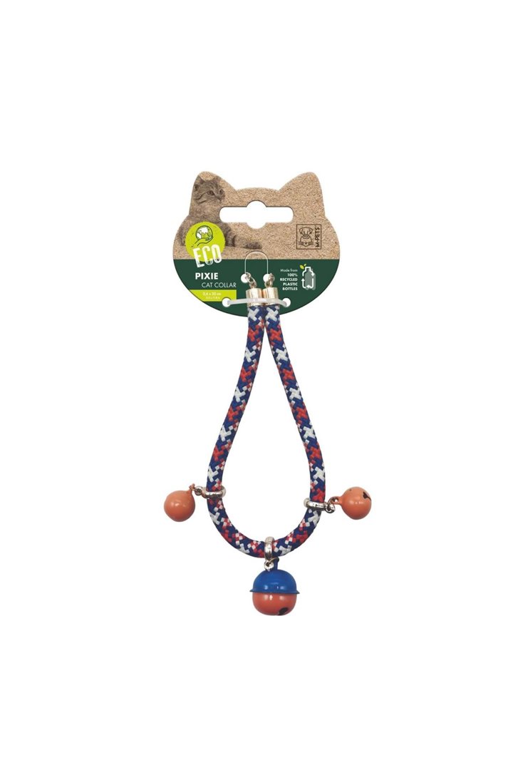 M-Pets Kedi Boyun Tasması Pixie Zilli Mavi-Kırmızı