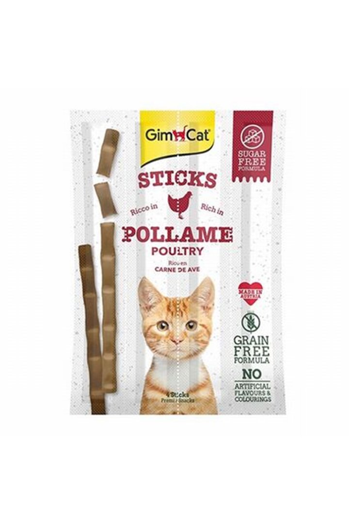 GimCat Kedi Ödül Mama Tavuk,Ciğerli Taurinli 4*20G