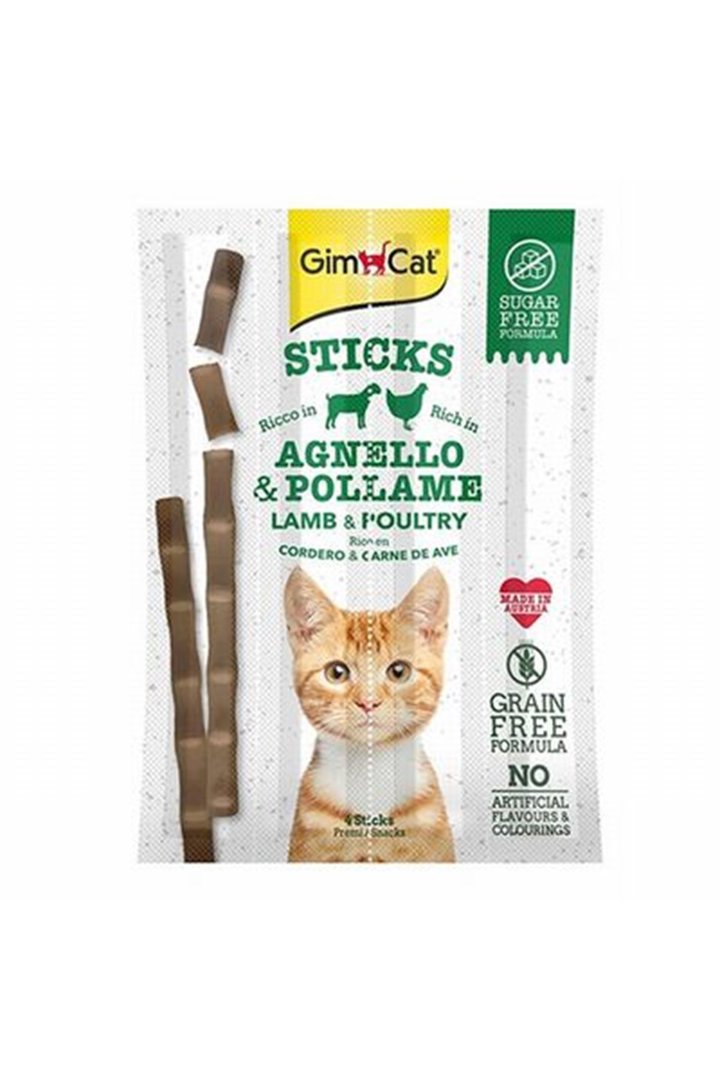 GimCat Kedi Ödül Mama Kuzu,Tavuklu Tahılsız 4*20 G