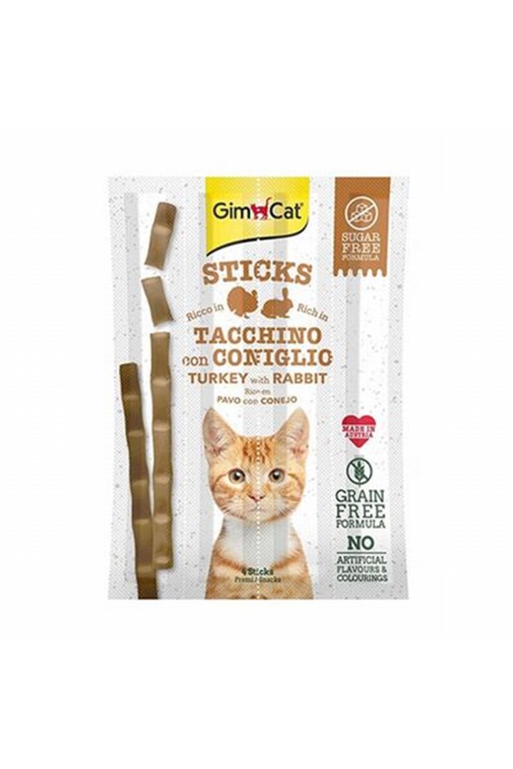 GimCat Kedi Ödül Mama Hindi,Tavşan Tahılsız 4*20 G